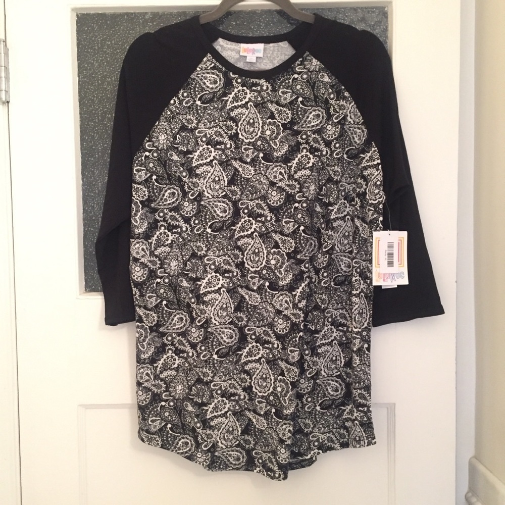 LAST CHANCE! LuLaRoe XL Randy BNWT Blk Wht Paisley